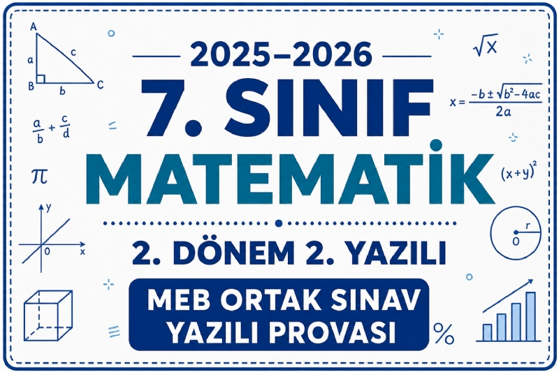 7. SINIF MATEMATİK 2. DÖNEM 2. YAZILI - Ramazan AKKUŞ | Matematik
